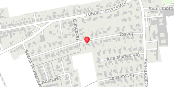 Trafikstøjkort på Ibsvej 21, 4750 Lundby