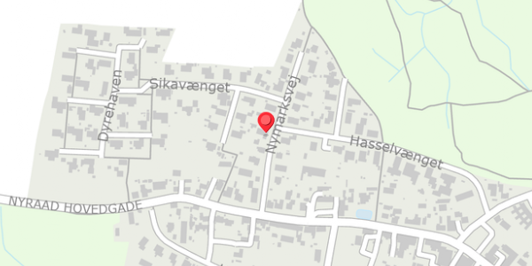 Trafikstøjkort på Nymarksvej 9, 4760 Vordingborg