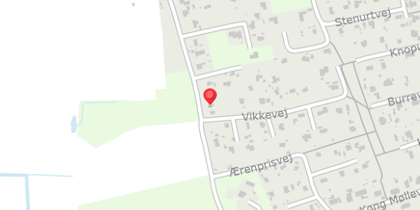 Trafikstøjkort på Vikkevej 1, 4750 Lundby