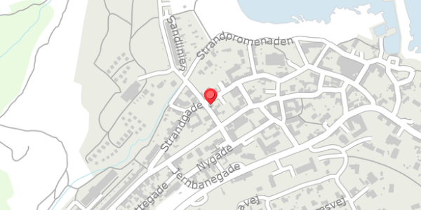 Trafikstøjkort på Bredgade 8, 3770 Allinge