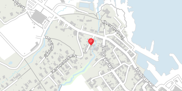 Trafikstøjkort på Brogade 5, 3770 Allinge