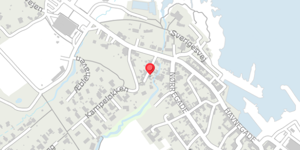 Trafikstøjkort på Brogade 7, 3770 Allinge