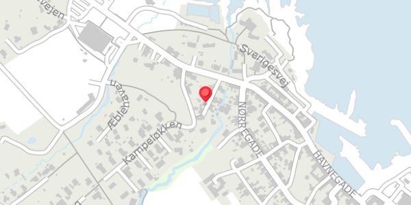 Trafikstøjkort på Brogade 8, 3770 Allinge