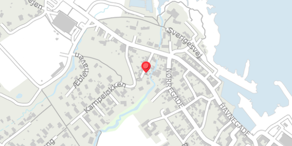 Trafikstøjkort på Brogade 9, 3770 Allinge