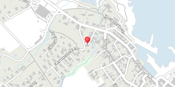 Trafikstøjkort på Brogade 14, 3770 Allinge