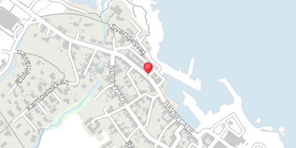 Trafikstøjkort på Havnegade 6, 3770 Allinge