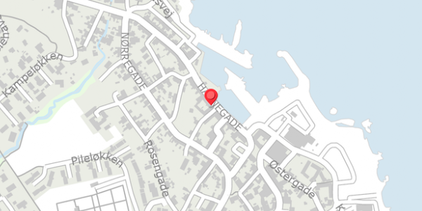 Trafikstøjkort på Havnegade 9, 3770 Allinge