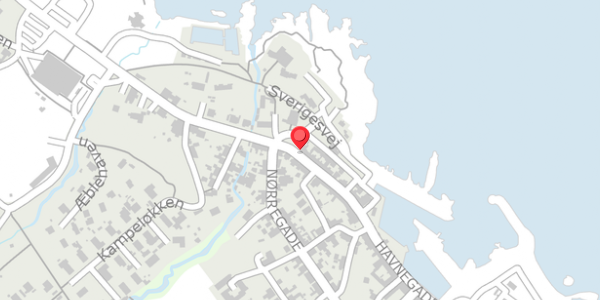 Trafikstøjkort på Havnegade 22, 3770 Allinge