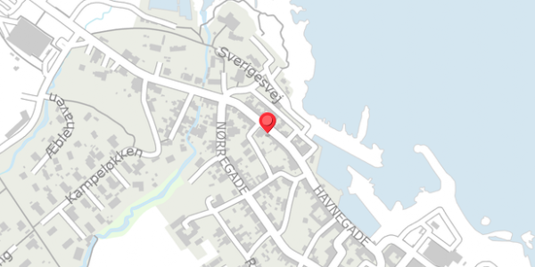 Trafikstøjkort på Havnegade 27, 3770 Allinge