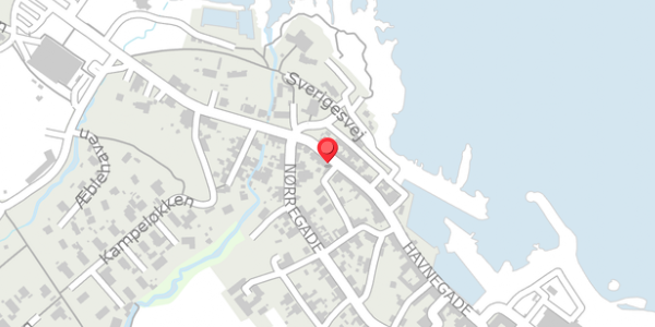 Trafikstøjkort på Havnegade 31, 3770 Allinge