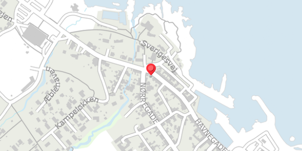 Trafikstøjkort på Havnegade 37, 3770 Allinge