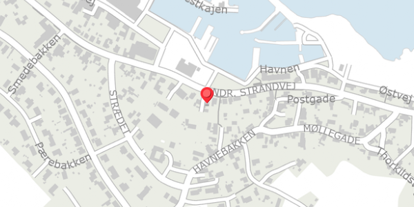Trafikstøjkort på Ndr. Strandvej 19, 3770 Allinge