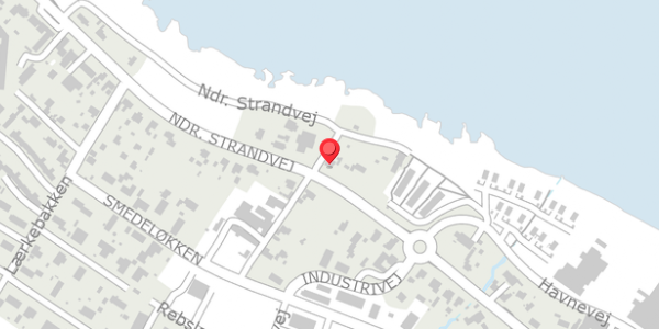 Trafikstøjkort på Ndr. Strandvej 42, 3770 Allinge