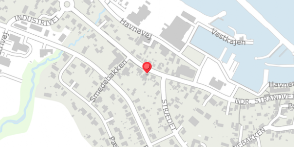 Trafikstøjkort på Ndr. Strandvej 57, 3770 Allinge