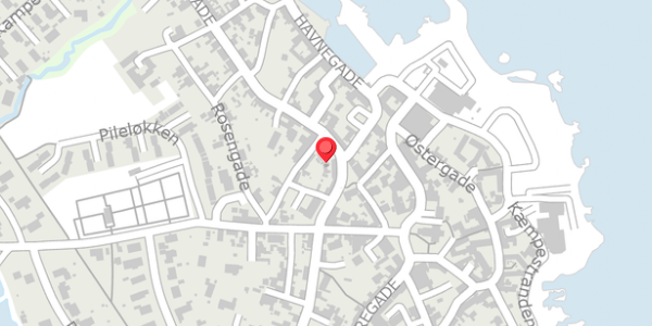 Trafikstøjkort på Nørregade 1, . , 3770 Allinge