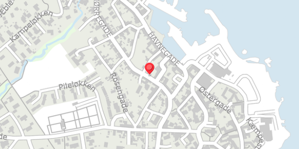 Trafikstøjkort på Nørregade 12, 3770 Allinge