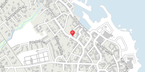 Trafikstøjkort på Nørregade 14, . , 3770 Allinge