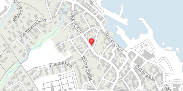 Trafikstøjkort på Nørregade 18, . , 3770 Allinge