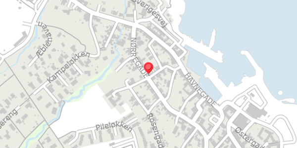 Trafikstøjkort på Nørregade 26, . , 3770 Allinge