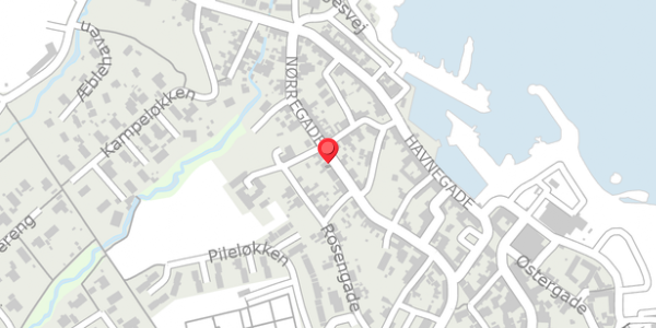 Trafikstøjkort på Nørregade 27, . , 3770 Allinge