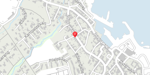 Trafikstøjkort på Nørregade 29, 3770 Allinge