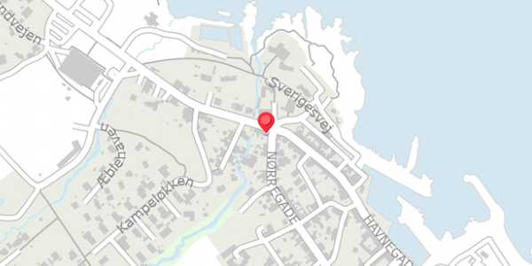 Trafikstøjkort på Nørregade 57, 3770 Allinge