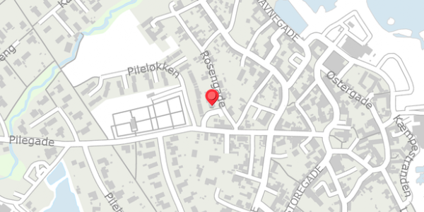 Trafikstøjkort på Pilegade 16A, 3770 Allinge