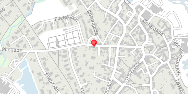 Trafikstøjkort på Pilegade 19, 3770 Allinge