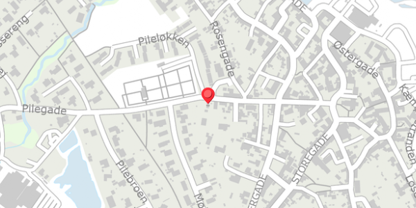 Trafikstøjkort på Pilegade 25, 3770 Allinge