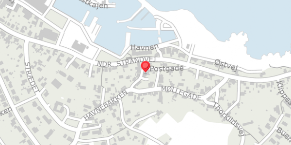 Trafikstøjkort på Postgade 2, 1. , 3770 Allinge