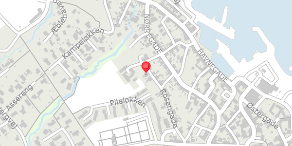 Trafikstøjkort på Rosengade 15, 3770 Allinge
