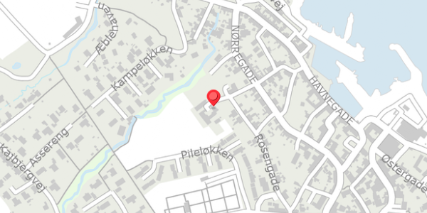 Trafikstøjkort på Rosengade 17, 3770 Allinge