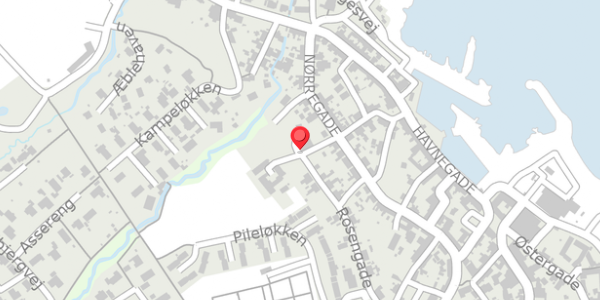 Trafikstøjkort på Rosengade 19, 3770 Allinge