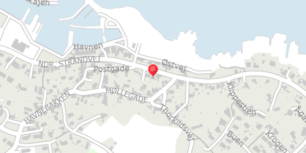 Trafikstøjkort på Sdr. Strandvej 16, 3770 Allinge