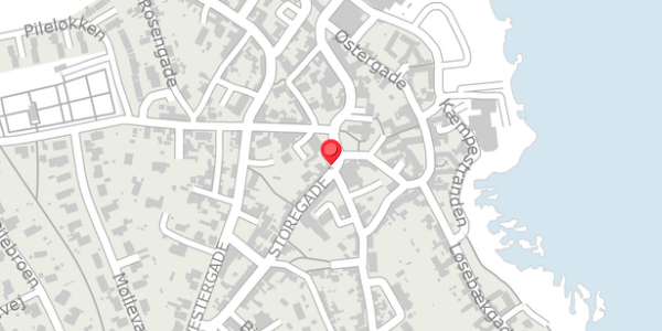 Trafikstøjkort på Storegade 2, 3770 Allinge