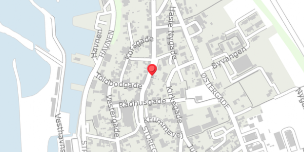Trafikstøjkort på Storegade 74, . , 3790 Hasle