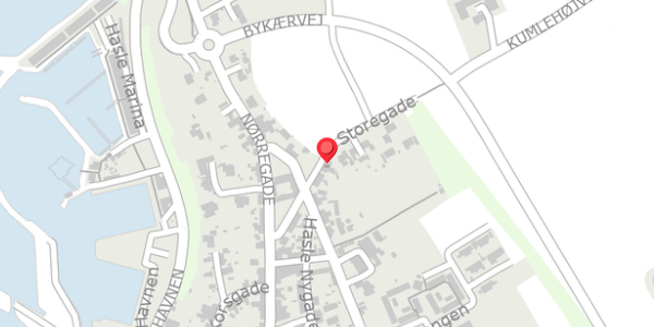 Trafikstøjkort på Storegade 100, . , 3790 Hasle