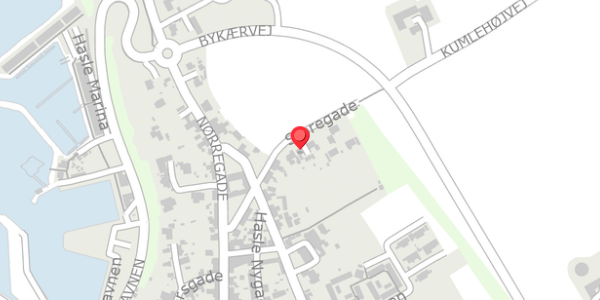 Trafikstøjkort på Storegade 104, 3790 Hasle