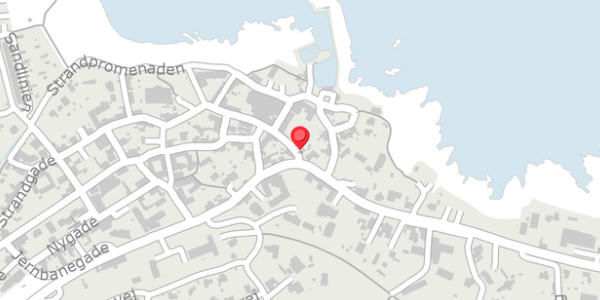 Trafikstøjkort på Strandgade 4, st. , 3770 Allinge