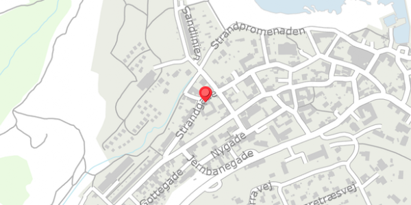 Trafikstøjkort på Strandgade 7, 3770 Allinge