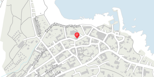 Trafikstøjkort på Strandgade 20, 3770 Allinge