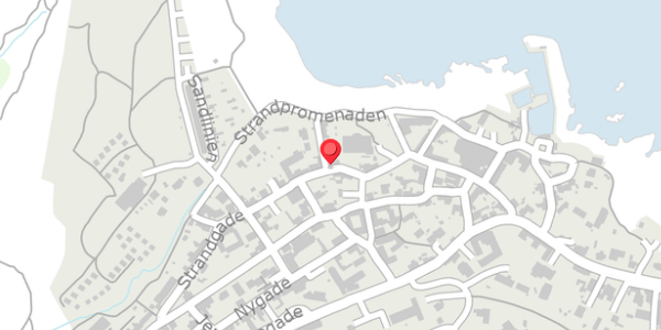 Trafikstøjkort på Strandgade 24, 3770 Allinge