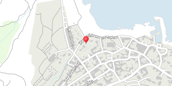 Trafikstøjkort på Strandgade 30, 3770 Allinge
