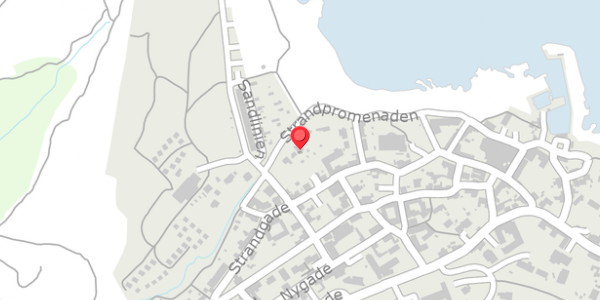 Trafikstøjkort på Strandgade 34, 3770 Allinge
