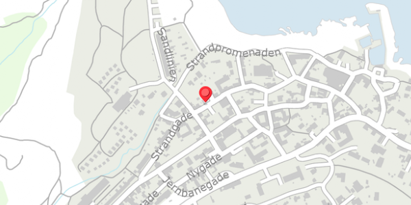 Trafikstøjkort på Strandgade 38, 3770 Allinge