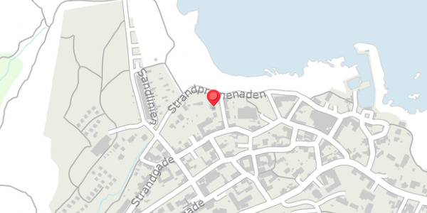 Trafikstøjkort på Strandstræde 1, 3770 Allinge