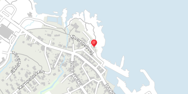 Trafikstøjkort på Sverigesvej 7, 3770 Allinge
