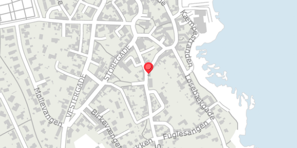 Trafikstøjkort på Søndergade 5, 3770 Allinge
