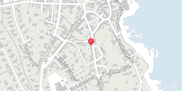 Trafikstøjkort på Søndergade 12, . , 3770 Allinge