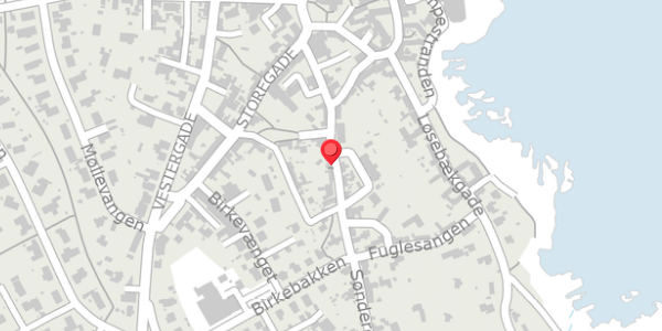 Trafikstøjkort på Søndergade 14, 3770 Allinge